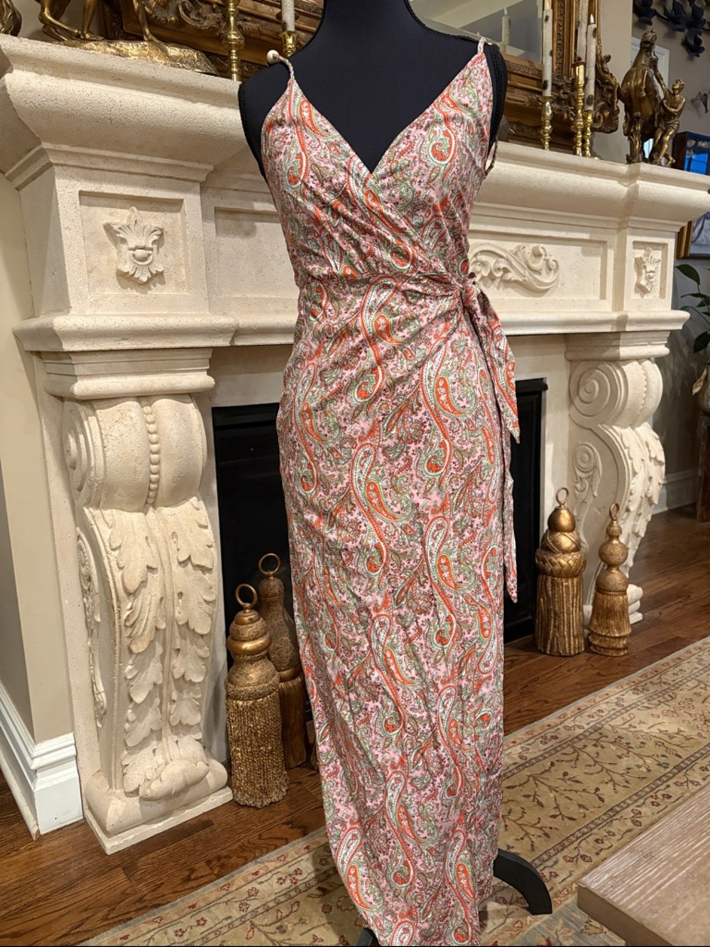 Zara Wrap Maxi Dress Size small